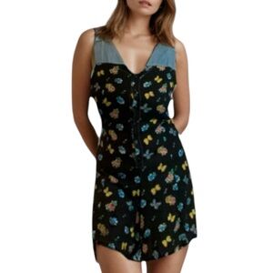 Vintage 90’s no Boundaries butterfly Black romper retro cottagecore floral